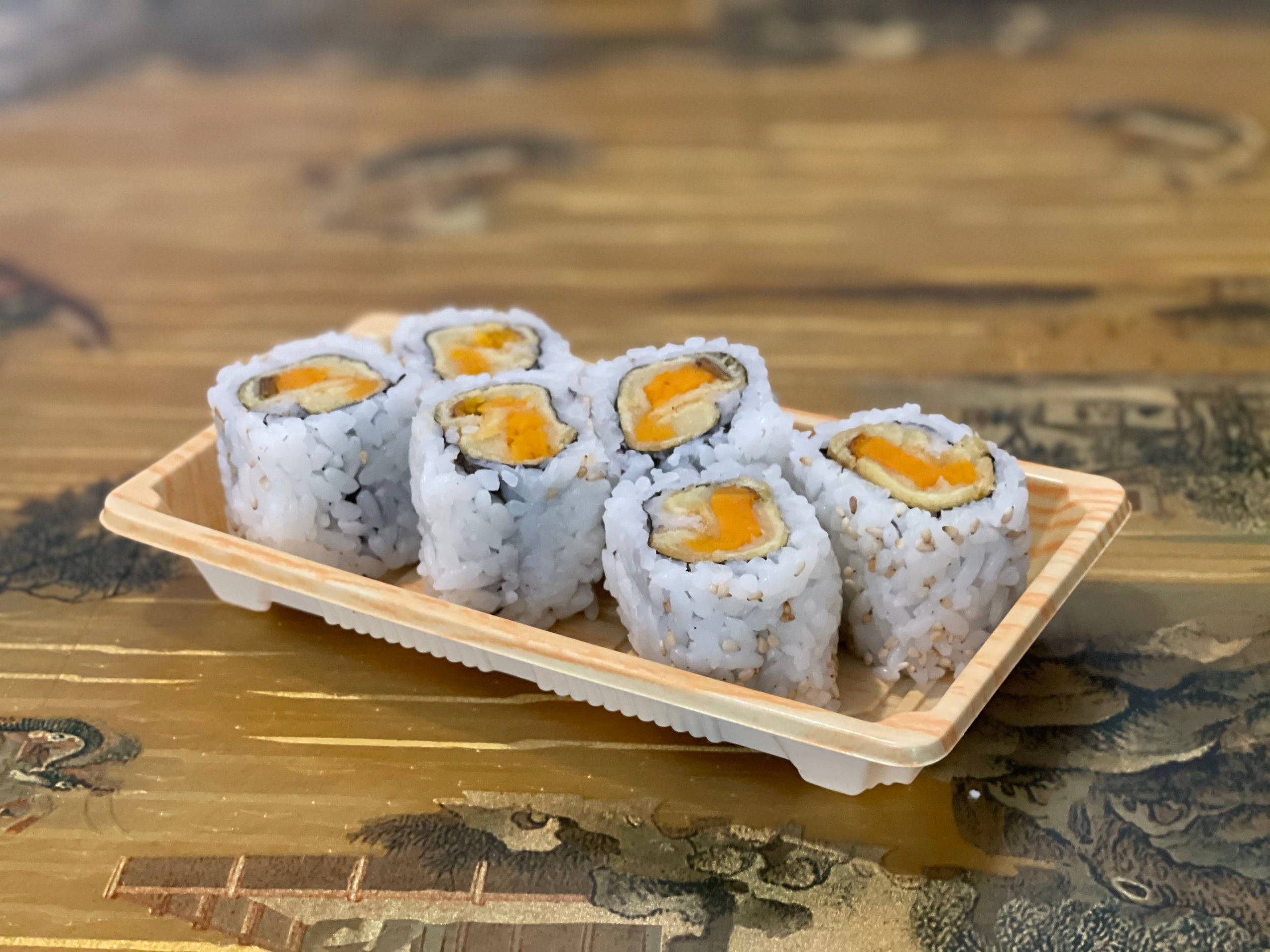 Sweet Potato Tempura Maki Sushi Rolls